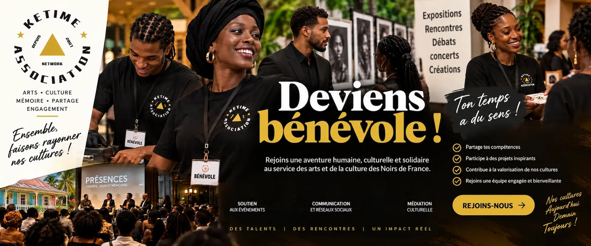 Bannière Ketime Association Devenez bénévole