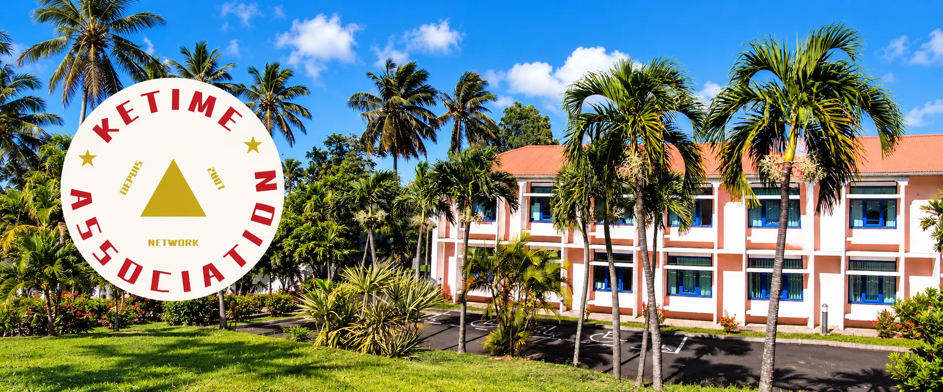 Bannière Ketime Association maison tropicale avec logo